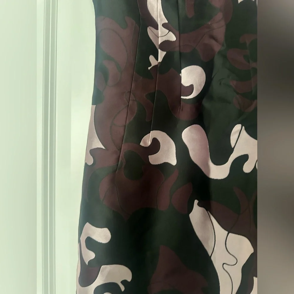 Authentic Gianni Versace Black Purple Abstract Print Satin Cocktail Dress 40 NWT - Picture 4 of 11
